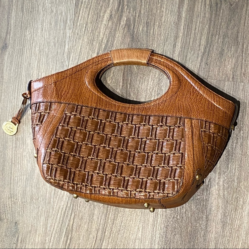 Brahmin Capri Woven Straw Bag w/ Magnetic Closure